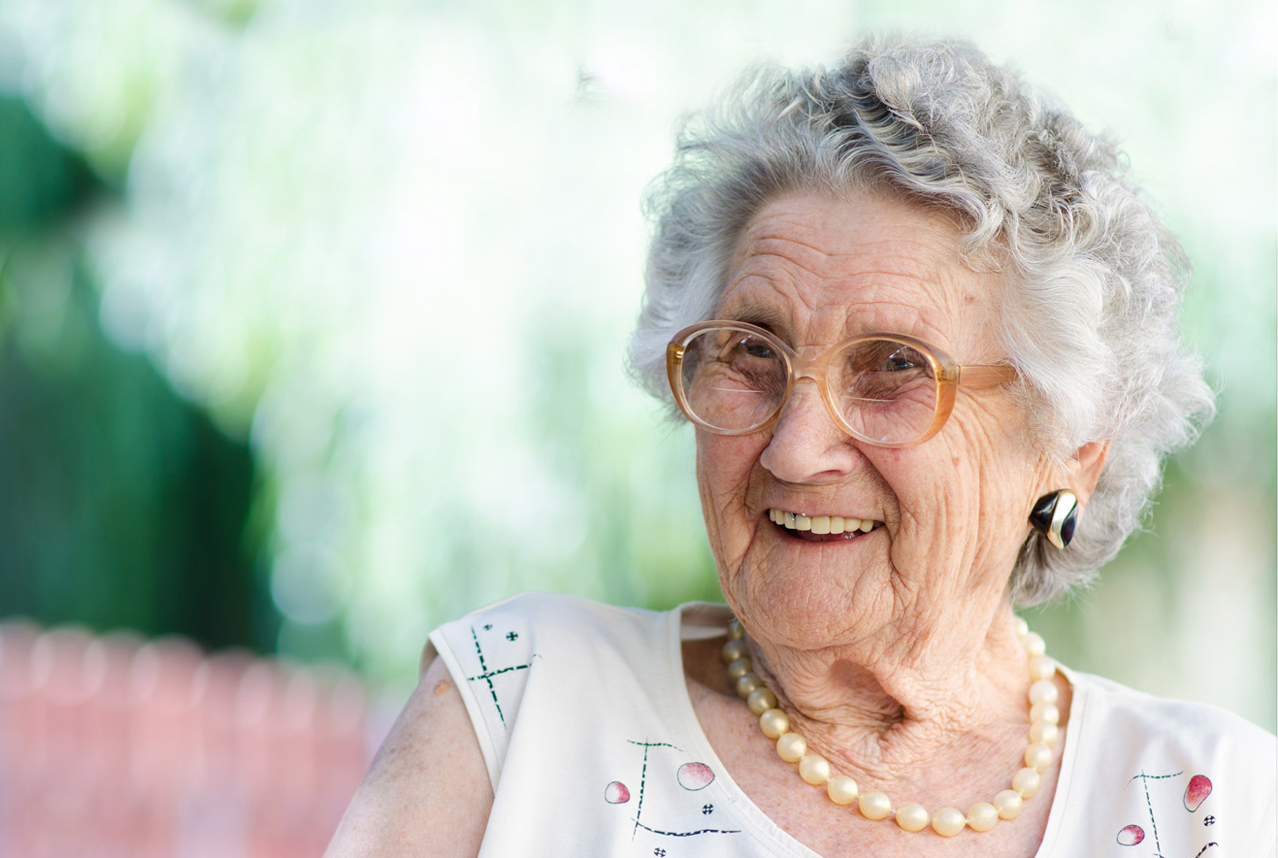 Image of an older woman smiling